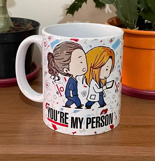 Caneca Grey's Anatomy 325 Ml De Porcelana