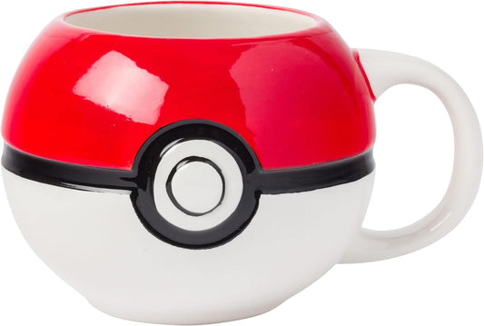 Silver Buffalo Caneca esculpida em cerâmica Pokémon Pokeball 3D, 590 ml